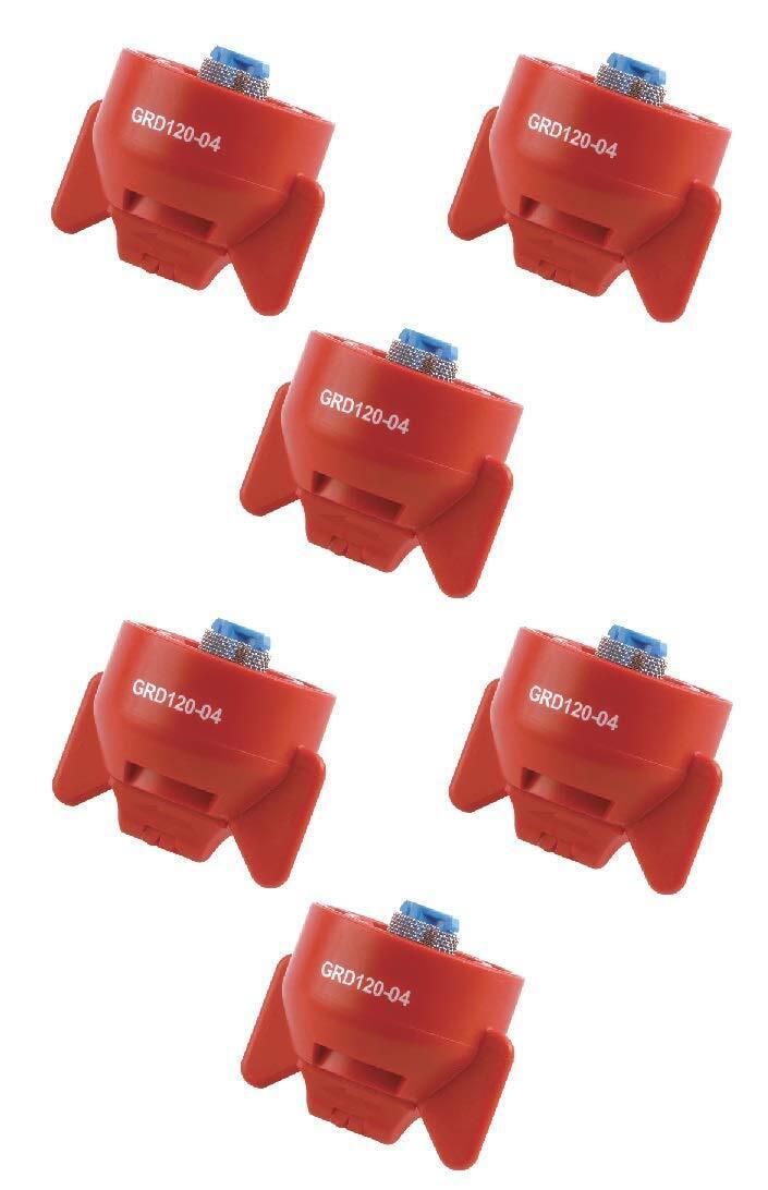 Pack of 6 - Hypro Guardian Red Polymer Spray Tip 120° Rated @ 0.40 GPM 40 PSI