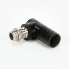 TeeJet Celcon 1" Elbow Hose Barb x 11/16" MPT SS Nozzle Body w/ Jam Nut