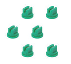 Pack of 6 - TeeJet Extended Range Flat Spray Tips Green 80° Polymer w/ SS Insert