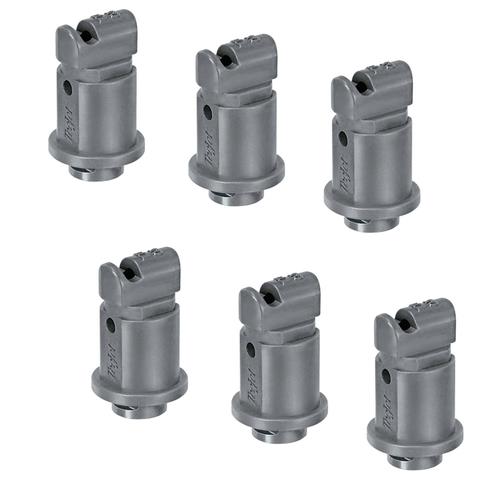 Pack of 6 - TeeJet Induction Flat Spray Tips Gray 110° Polymer Visiflo