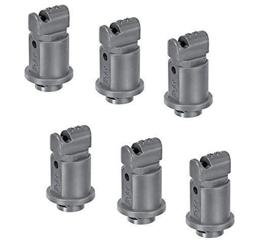 Pack of 6 - TeeJet Induction Flat Spray Tips Gray 110° Polymer Visiflo