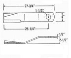 Rotary Cutter Blade 27.75" x 4 x 0.5" w/ 1.5" Holes CCW USA MADE 7556BH