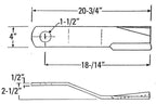 Replacement Bush Hog Rotary Cutter Blade 20-3/4" x 4" x 0.5" w/ 1.5" Hole CW