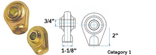 Lift Arm Weld on End RH or LH Category 1 w/ 7/8" Hole & 2-3/8" Base 22622