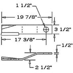 Rotary Cutter Blade 20" x 3.5" x 0.5" w/ 1.5" Hole CCW USA MADE 753842