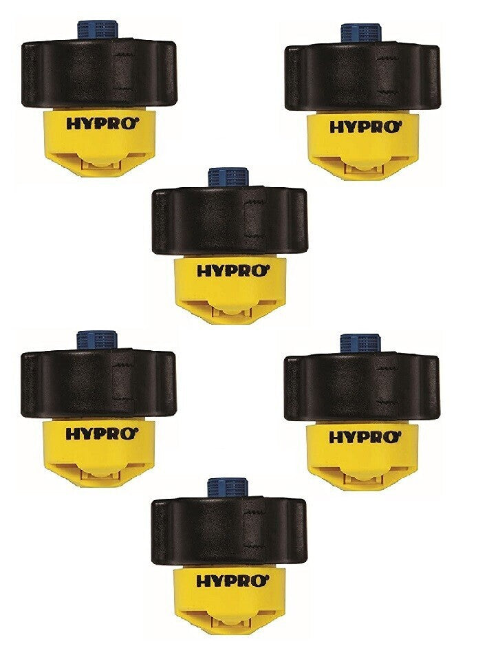 6 Hypro Guardian Air Twin Yellow Polymer Spray Tips 110° Rated @ 0.20 GPM 40 PSI