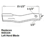 Replaces JD Rotary Cutter Blade 21.5" x 4" x 0.5" w/ 1.5" Hole CW USA MADE 45326