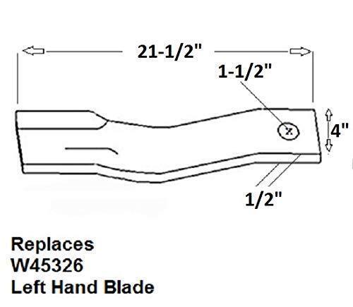 Replaces JD Rotary Cutter Blade 21.5" x 4" x 0.5" w/ 1.5" Hole CW USA MADE 45326