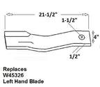 Replaces JD Rotary Cutter Blade 21.5" x 4" x 0.5" w/ 1.5" Hole CW USA MADE 45326