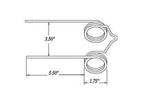 5 of Replacement JD Baler Teeth 5.5" Tine x 3.5" Gap x 1.75" Coil x 0.225" Wire