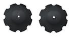 2 of 18" Flat Centered Notched Disc Harrow Blade 1-1/8" Square Flat Center 7