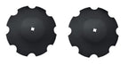 2 of 18" Flat Centered Notched Disc Harrow Blade 1-1/8" Square Flat Center 7