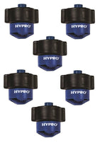 6 Hypro Guardian Air Twin Blue Polymer Spray Tips 110° Rated @ 0.30 GPM 40 PSI