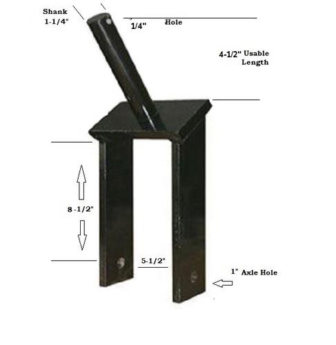 Tail Wheel Assembly Fits 1-1/4" Shank w/ 4.5 Usable Shaft D16-TW695