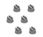 Pack of 6 - TeeJet Extended Range Flat Spray Tips Gray 80° Polymer w/ SS Insert