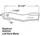 2 Replacement JD Rotary Cutter Blade 21.5" Long x 4" x 0.5" w/ 1.5" Hole CW