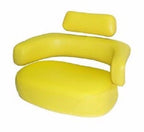 Yellow 3-Piece Deluxe Steel Cushion & Back Tractor Seat (NO Bracket) 550000YE