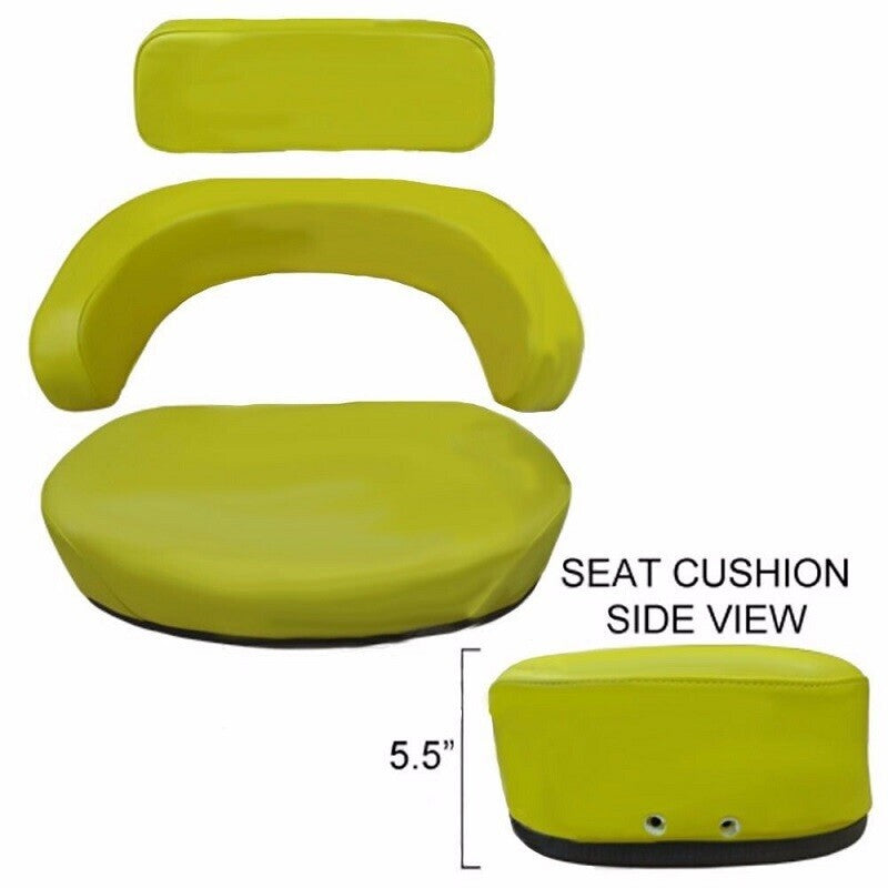 Yellow 3-Piece Deluxe Steel Cushion & Back Tractor Seat (NO Bracket) 550000YE