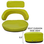 Yellow 3-Piece Deluxe Steel Cushion & Back Tractor Seat (NO Bracket) 550000YE