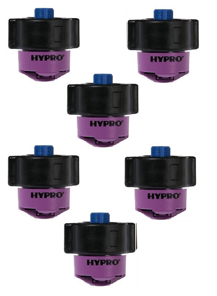 6 Hypro Guardian Air Twin Lilac Polymer Spray Tips 110° Rated @ 0.25 GPM 40 PSI