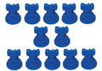 Pack of 12 - TeeJet Wide Angle Flat Spray Tips Blue 110° Polymer Visiflo