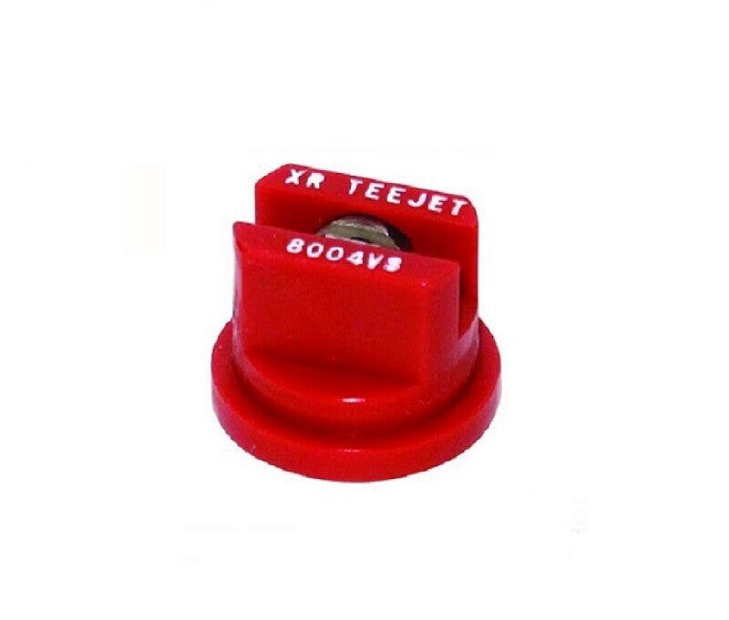 TeeJet Extended Range Flat Spray Tip Red 80° Polymer w/ SS Insert XR8004VS