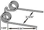 Replacement For Baler Tooth 5.75" Tine x 3.8125" Gap x 1.625" Coil 276-SE