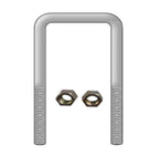 Square U-Bolt 3/4" Thick x 3-1/8" ID x 16" Long w/ Zinc Plated Nuts S181