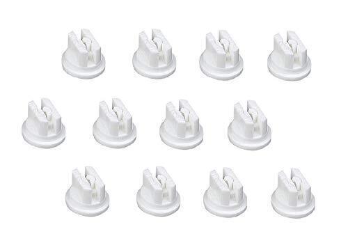 Pack of 12 - TeeJet Flat Spray Tips White 110° Polymer Visiflo TP11008VP