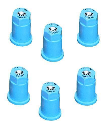 Pack of 6 - TeeJet ConeJet Hollow Cone Spray Tip 0.43 GPM @ 40 PSI Visiflo Blue