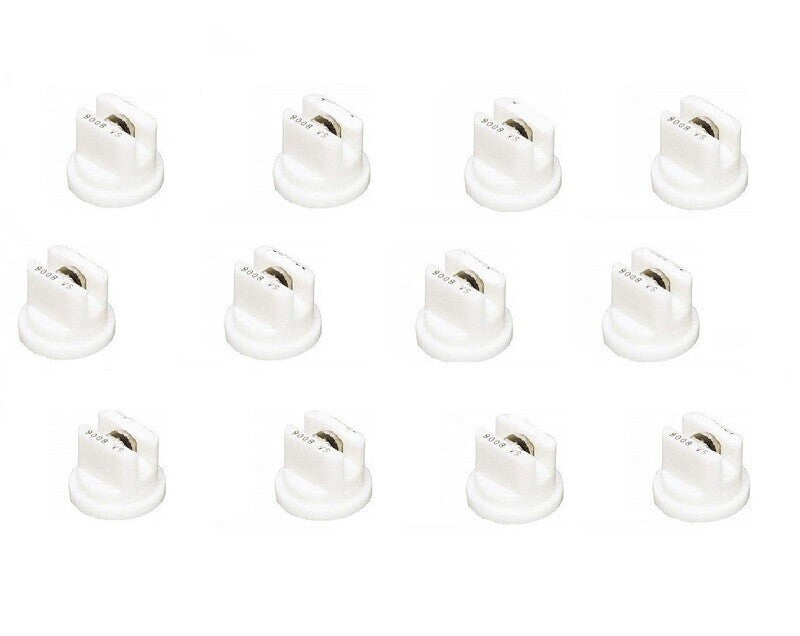 Pack of 12 - TeeJet Flat Spray Tips 80° Polymer w/ SS Insert 0.8 GPM @ 40 PSI