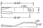 2 of Rotary Cutter Blades 24.75" x 4" x 0.5" w/ 1.5" Hole CCW USA MADE 7555BH