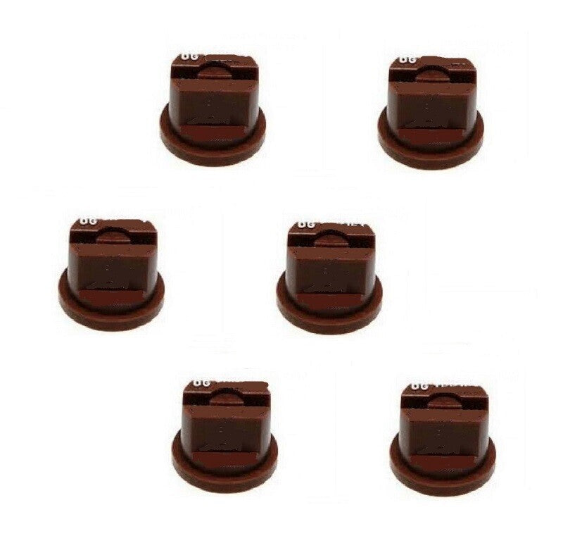 Pack of 6 - TeeJet Drift Guard Flat Spray Tips Brown 110° Polymer Visiflo