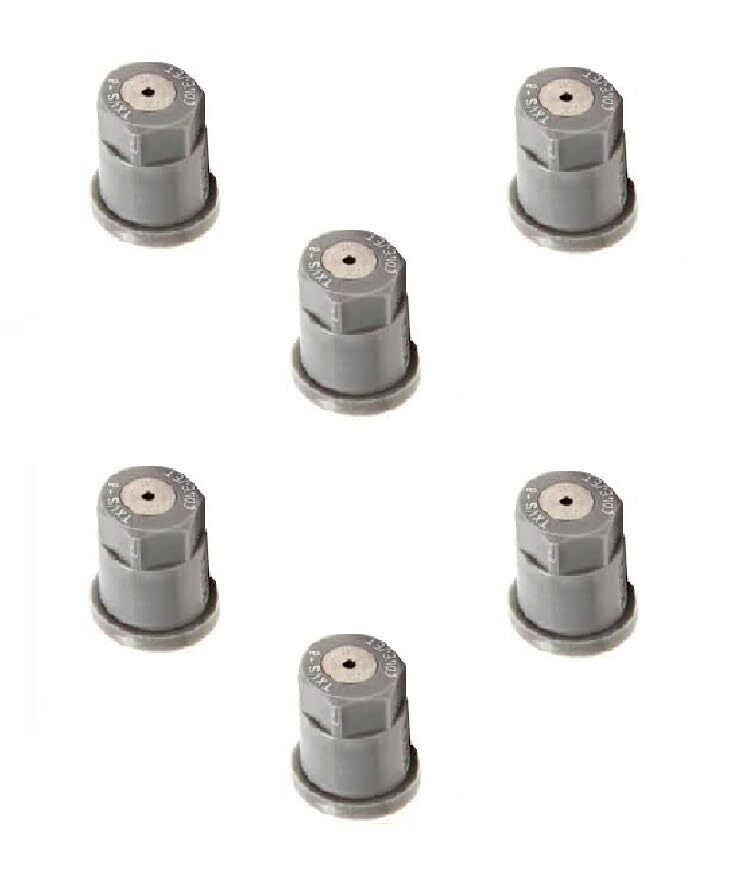 Pack of 6 - TeeJet ConeJet Hollow Cone Spray Tip 0.13 GPM @ 40 PSI Visiflo Gray