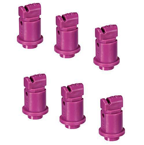 Pack of 6 - TeeJet Induction Flat Spray Tips Purple 110° Polymer Visiflo