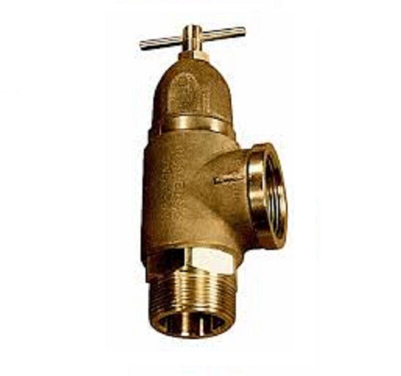 Pressure Relief/Regulating Brass Valve 1" Inlet & Outlet w/ 150 PSI Range