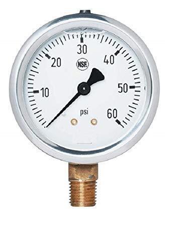 Pressure Gauge 0-60 Liquid 2-1/2" Dial SS Caseing 2141GXB60