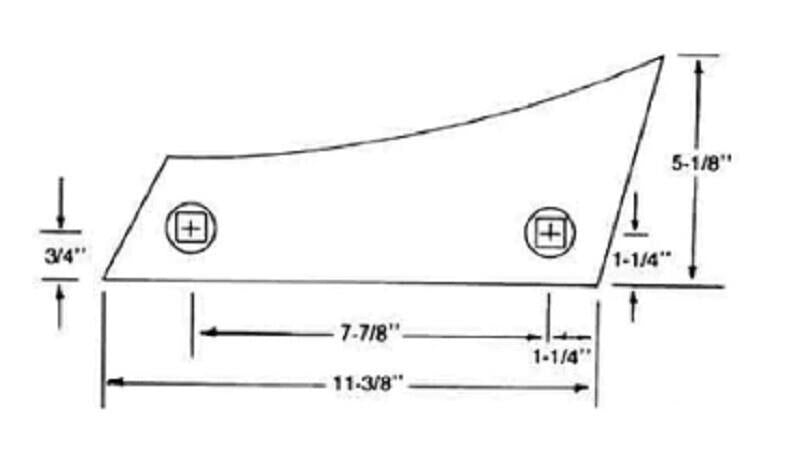 Replacement Plow Shin Bottom 225-625 Series 12" - 14" - 16" - 18" Bottom WO8
