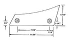 Replacement Plow Shin Bottom 225-625 Series 12" - 14" - 16" - 18" Bottom WO8
