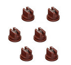 Pack of 6 - TeeJet Extended Range Flat Spray Tips Brown 80° Polymer w/ SS Insert