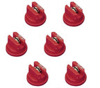 Pack of 6 - TeeJet DG Even Flat Spray Tip Red 95° Polymer w/ SS Insert Visiflo
