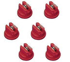 Pack of 6 - TeeJet DG Even Flat Spray Tip Red 95° Polymer w/ SS Insert Visiflo