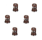 Pack of 6 - TeeJet FloodJet Brown SS Wide Angle Flat Spray Tips 0.5 GPM @ 40 PSI