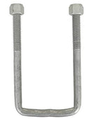 Square U-Bolt 7/16" Thick x 2-1/4" ID x 5-1/2" Long w/ Zinc Plated Nuts S126