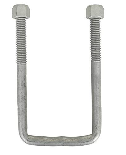 Square U-Bolt 7/16" Thick x 2-1/4" ID x 5-1/2" Long w/ Zinc Plated Nuts S126