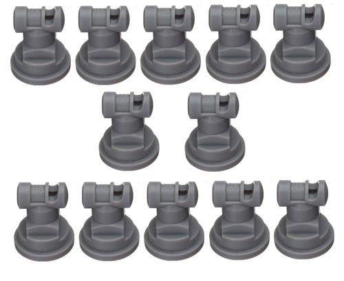 Pack of 12 - TeeJet Wide Angle Flat Spray Tips Gray 110° Polymer Visiflo