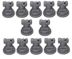Pack of 12 - TeeJet Wide Angle Flat Spray Tips Gray 110° Polymer Visiflo