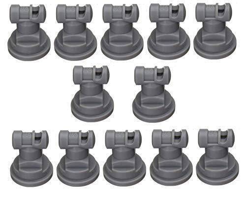 Pack of 12 - TeeJet Wide Angle Flat Spray Tips Gray 110° Polymer Visiflo