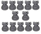 Pack of 12 - TeeJet Wide Angle Flat Spray Tips Gray 110° Polymer Visiflo