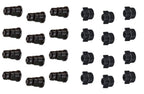 12 of TeeJet Wide Angle Spray Tips Rated 2.0 GPM @ 40 PSI w/ 12 Black Nylon Caps